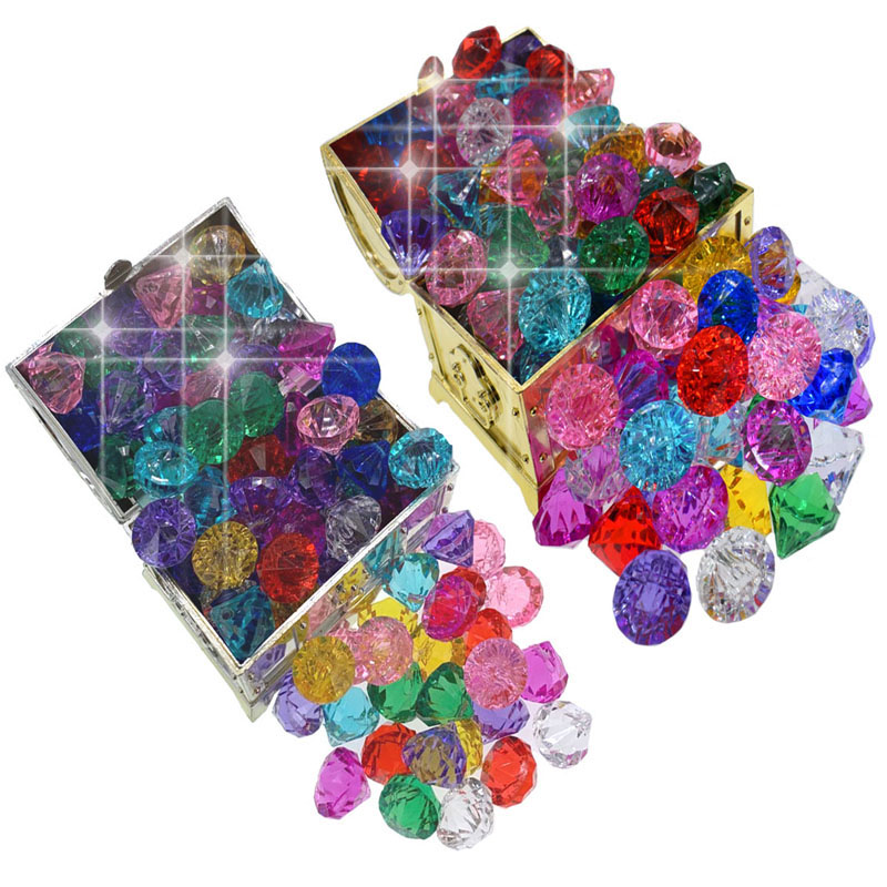 Jewelry Making Board - 多色アクリルダイヤモンドジェムファセットビーズ1.5cm、テーブルベースフィラー、クリスタル宝箱、ジュエリーパーティーデコレーション用