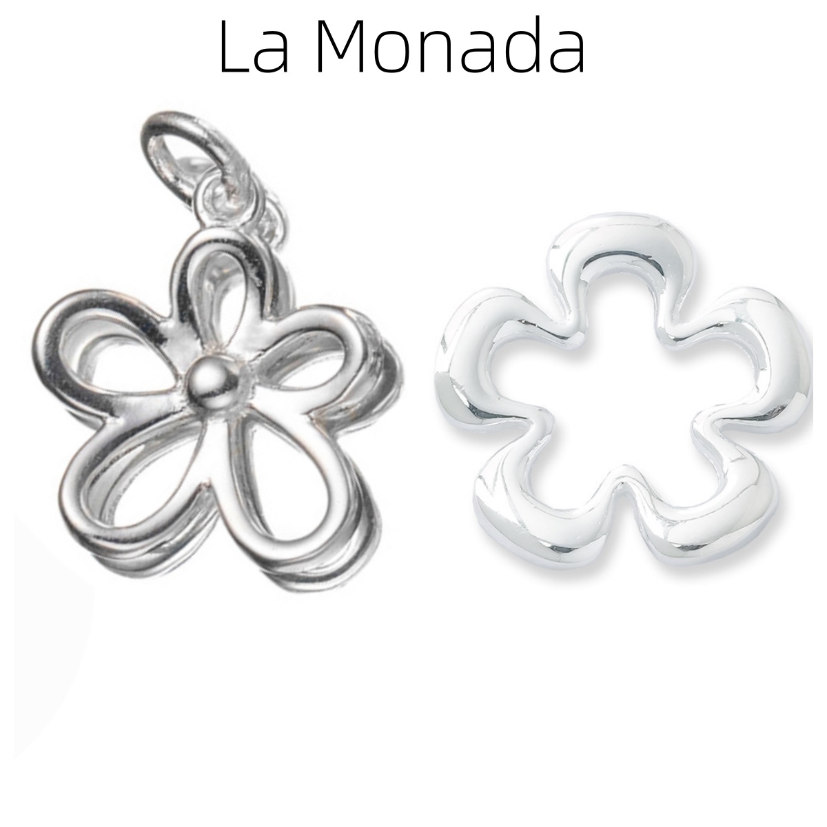 Jewelry Making In La - 925スターリングシルバー製中空フラワーチャームペンダント、ブレスレットネックレスDIY用ジュエリーチャーム、925シルバーペンダント