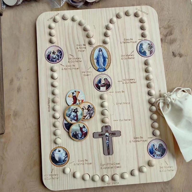 大人と子供のための木製のrosaryビーズボード,54のカラ - Jewelry Making Board のレビューと価格