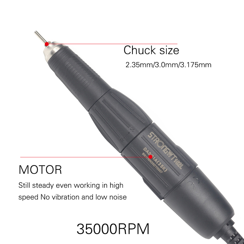 電気マイクロモーター付きネイルドリルハンドル,ハンドブラシ, - Jewelry Making Drill のレビューと価格