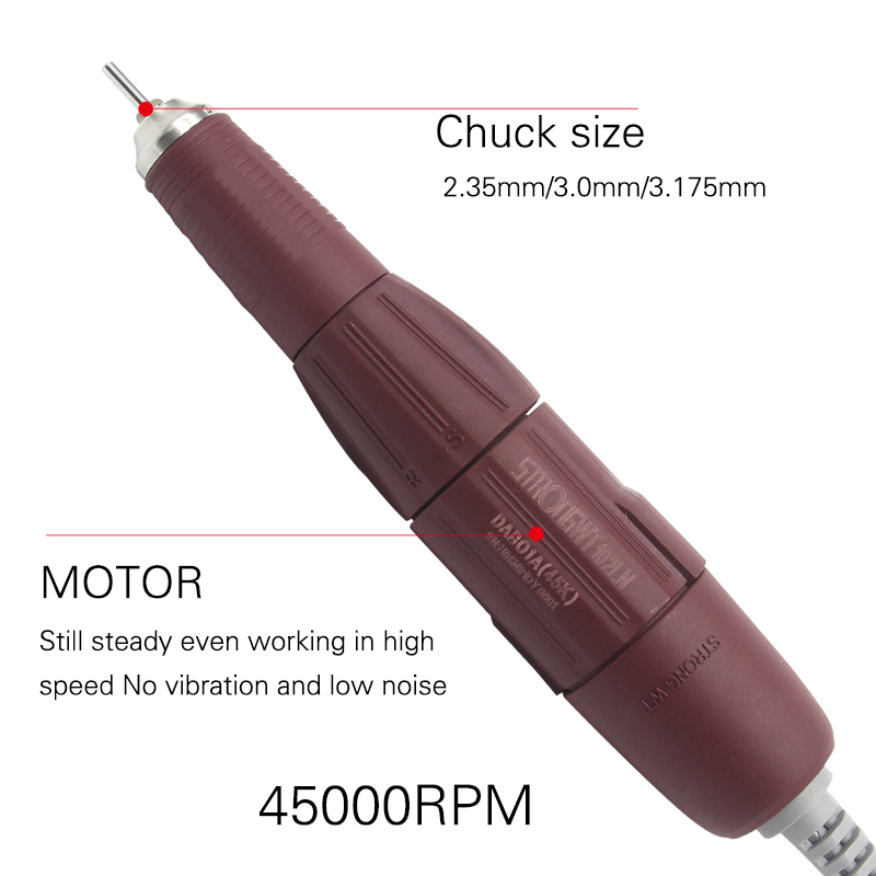 電気マイクロモーター付きネイルドリルハンドル,ハンドブラシ, - Jewelry Making Drill のレビューと価格