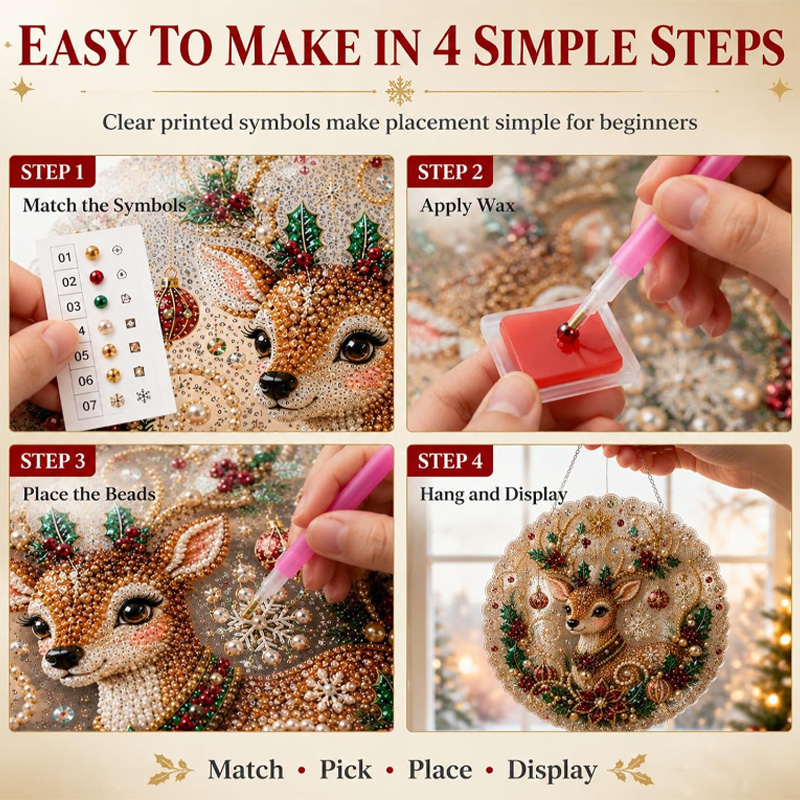 パールダイヤモンドペインティングサンキャッチャーキットDIY - Jewelry Making Board のレビューと価格