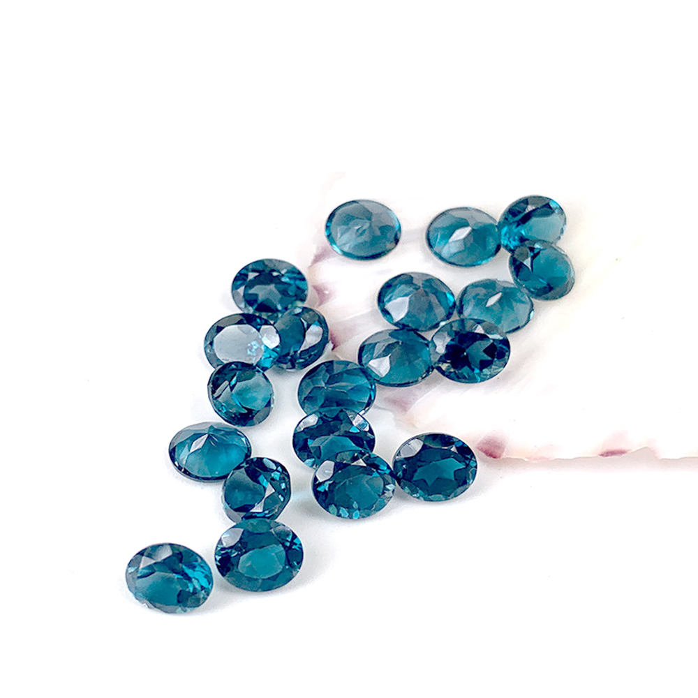 半貴石天然石トパーズロンドンブルーラウンド 1.0 ミリメー - Jewelry Making London のレビューと価格