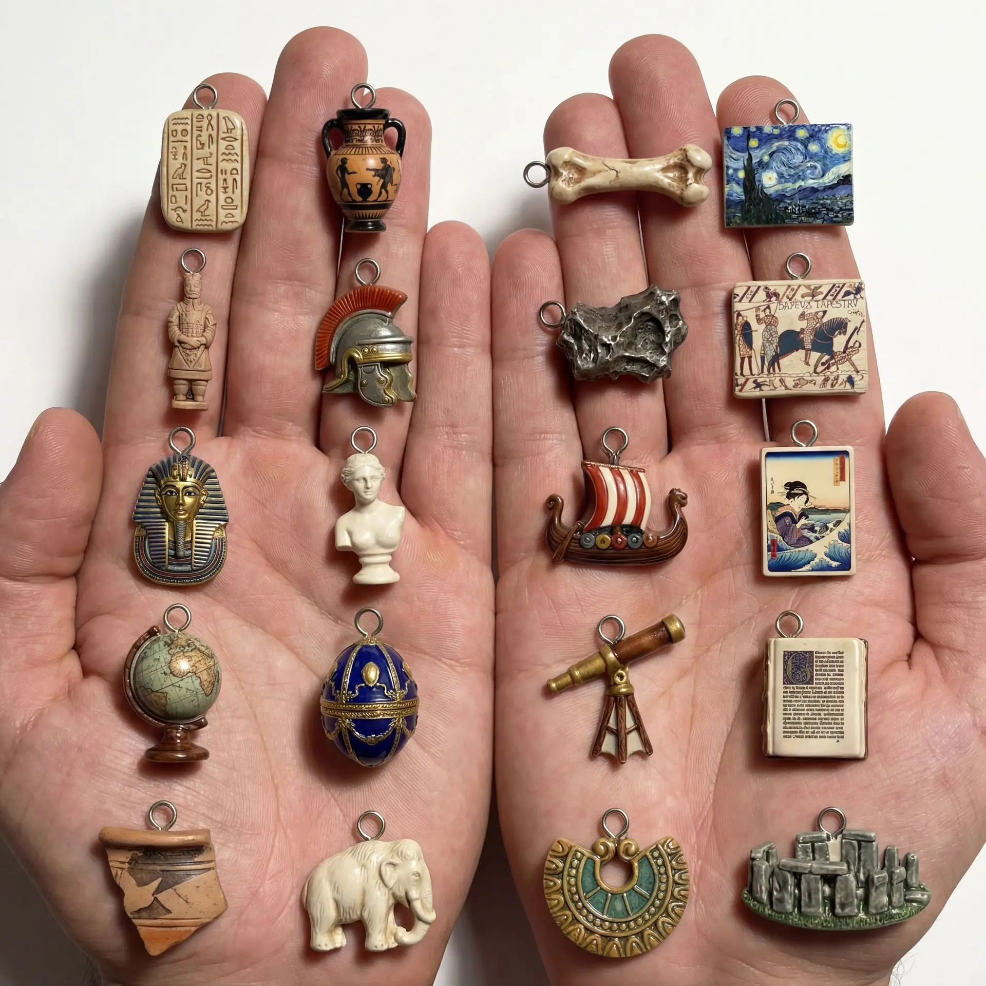 ミニペンダント、アンティーク世界史の工芸品、ネックレス、ブレ - Jewelry Making History のレビューと価格