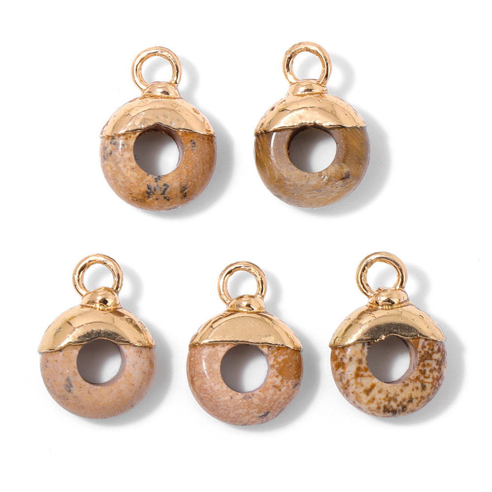卸売ナチュラルピクチャージャスパーストーンペンダント宝石コネ - Jewelry Making Gemstones のレビューと価格
