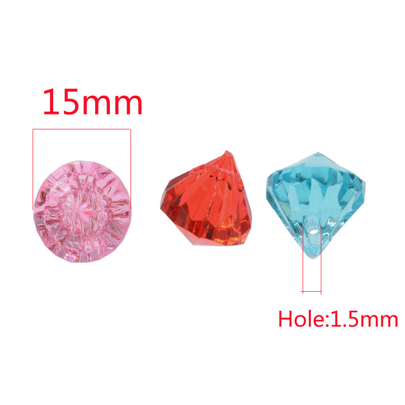 多色アクリルダイヤモンドジェムファセットビーズ1.5cm、テ - Jewelry Making Board のレビューと価格